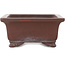 Rectangular unglazed bonsai pot by Yamaaki - 255 x 192 x 90 mm