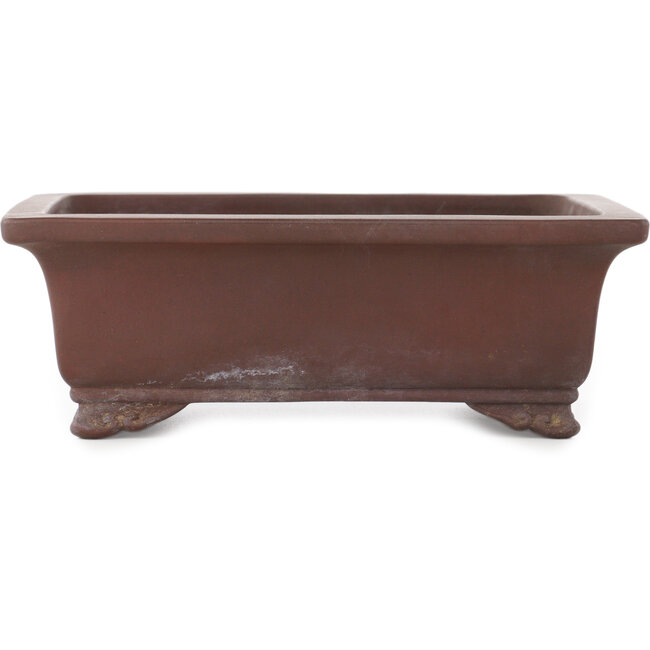 Pot à bonsaï rectangulaire non émaillé de Yamaaki - 255 x 192 x 90 mm