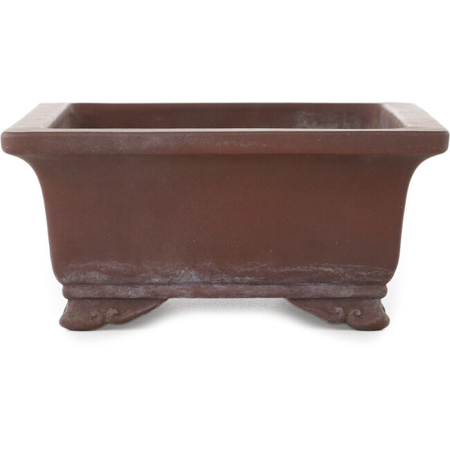 Maceta rectangular sin esmaltar para bonsái de Yamaaki - 255 x 192 x 90 mm