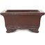 Rectangular unglazed bonsai pot by Yamaaki - 255 x 192 x 90 mm