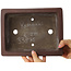 Rectangular unglazed bonsai pot by Yamaaki - 255 x 192 x 90 mm