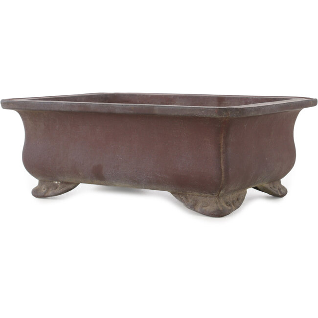 Pot à bonsaï rectangulaire non émaillé de Yamaaki - 290 x 217 x 105 mm