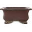 Rectangular unglazed bonsai pot by Yamaaki - 290 x 217 x 105 mm