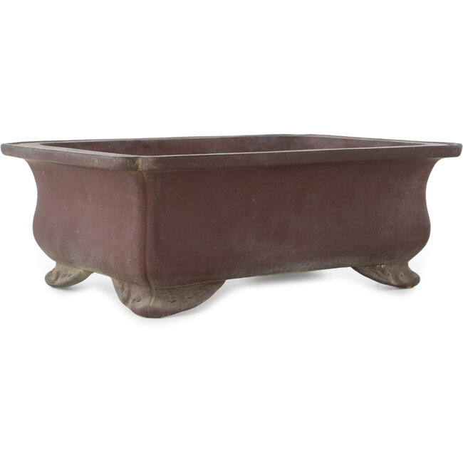 Maceta rectangular sin esmaltar para bonsái de Yamaaki - 290 x 217 x 105 mm
