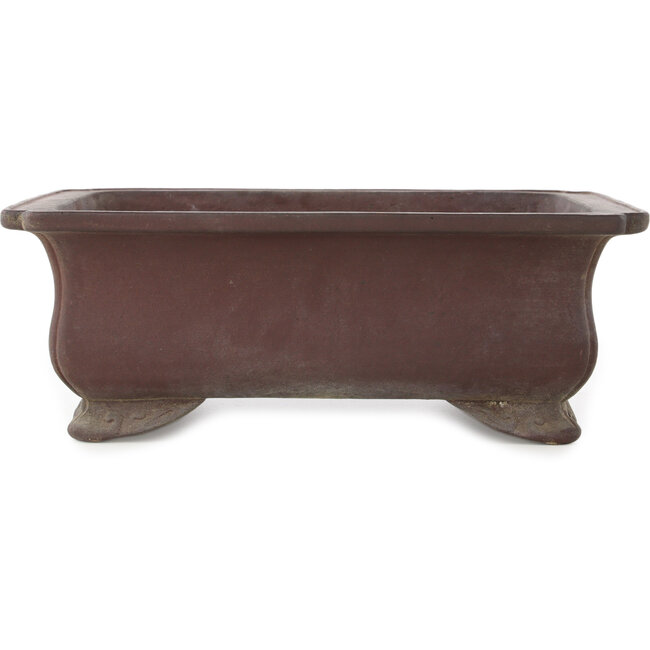 Rectangular unglazed bonsai pot by Yamaaki - 290 x 217 x 105 mm