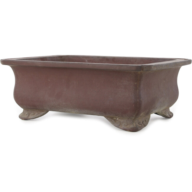 Vaso bonsai rettangolare non smaltato di Yamaaki - 290 x 217 x 105 mm