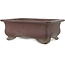 Rectangular unglazed bonsai pot by Yamaaki - 290 x 217 x 105 mm