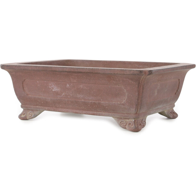 Pot à bonsaï rectangulaire non émaillé de Yamaaki - 291 x 221 x 98 mm