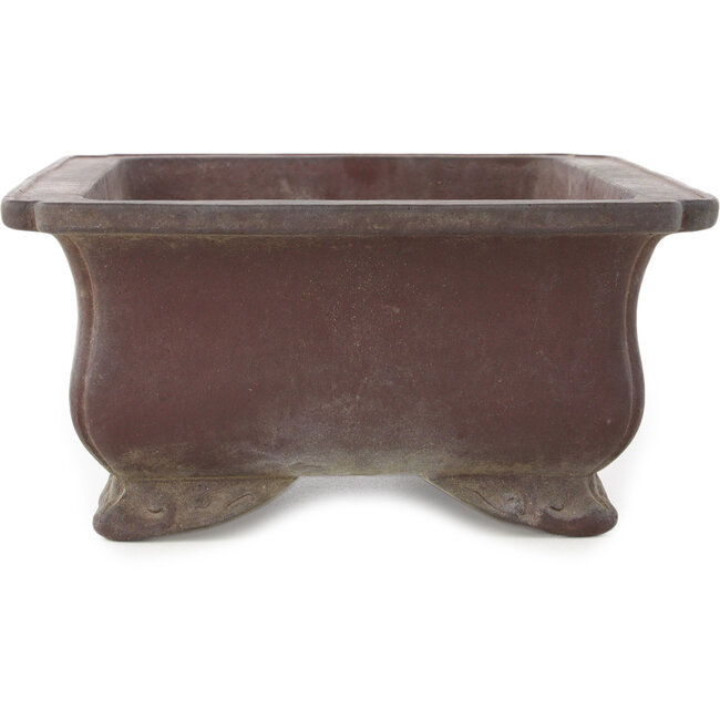 Rectangular unglazed bonsai pot by Yamaaki - 290 x 217 x 105 mm