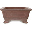 Rectangular unglazed bonsai pot by Yamaaki - 291 x 221 x 98 mm