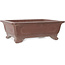Rectangular unglazed bonsai pot by Yamaaki - 291 x 221 x 98 mm