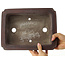 Rectangular unglazed bonsai pot by Yamaaki - 290 x 217 x 105 mm