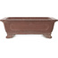 Rectangular unglazed bonsai pot by Yamaaki - 291 x 221 x 98 mm