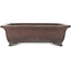 Rectangular unglazed bonsai pot by Yamaaki - 342 x 282 x 105 mm