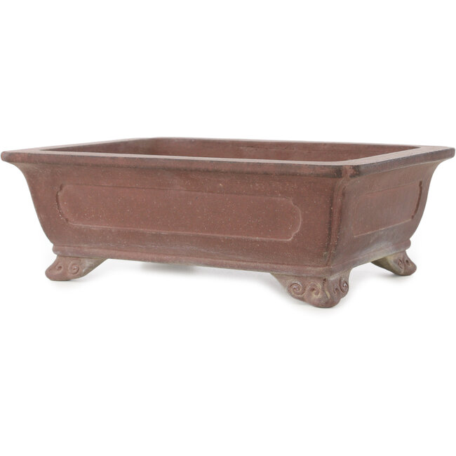 Vaso bonsai rettangolare non smaltato di Yamaaki - 291 x 221 x 98 mm