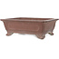 Rectangular unglazed bonsai pot by Yamaaki - 291 x 221 x 98 mm