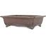 Rectangular unglazed bonsai pot by Yamaaki - 342 x 282 x 105 mm