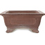 Rectangular unglazed bonsai pot by Yamaaki - 291 x 221 x 98 mm