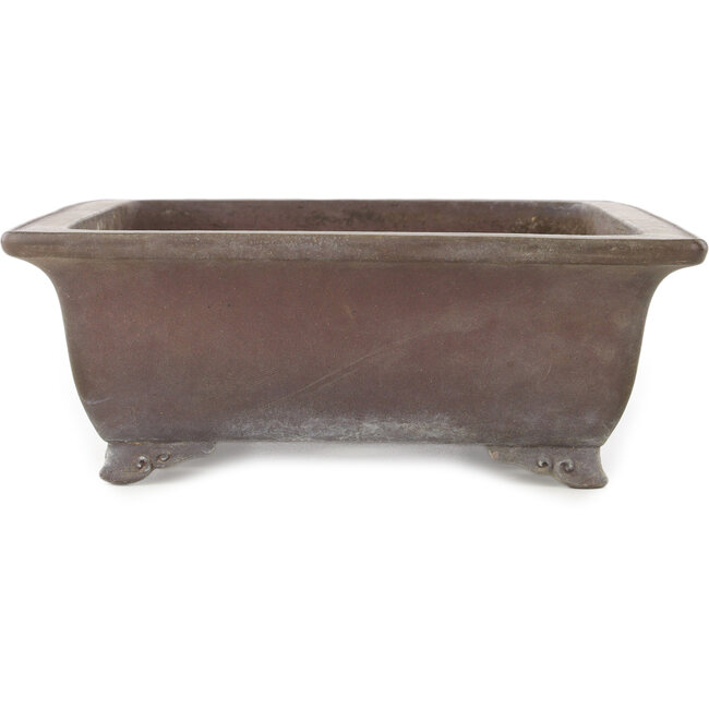 Maceta rectangular sin esmaltar para bonsái de Yamaaki - 342 x 282 x 105 mm