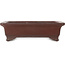 Rectangular unglazed bonsai pot by Yamaaki - 367 x 277 x 107 mm