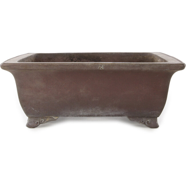 Maceta rectangular sin esmaltar para bonsái de Yamaaki - 342 x 282 x 105 mm