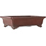 Rectangular unglazed bonsai pot by Yamaaki - 367 x 277 x 107 mm