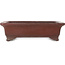 Rectangular unglazed bonsai pot by Yamaaki - 367 x 277 x 107 mm