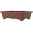Rectangular unglazed bonsai pot by Yamaaki - 367 x 277 x 107 mm