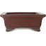 Rectangular unglazed bonsai pot by Yamaaki - 367 x 277 x 107 mm