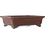 Rectangular unglazed bonsai pot by Yamaaki - 367 x 277 x 107 mm
