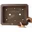 Maceta rectangular sin esmaltar para bonsái de Yamaaki - 367 x 277 x 107 mm