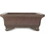 Rectangular unglazed bonsai pot by Yamaaki - 368 x 280 x 100 mm