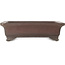 Rectangular unglazed bonsai pot by Yamaaki - 368 x 280 x 100 mm