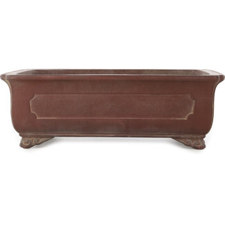  Yamaaki 380 mm rectangular unglazed bonsai pot by Yamaaki, Tokoname, Japan