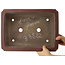 Rectangular unglazed bonsai pot by Yamaaki - 380 x 280 x 120 mm