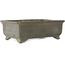 Rectangular unglazed bonsai pot by Yamaaki - 380 x 258 x 120 mm