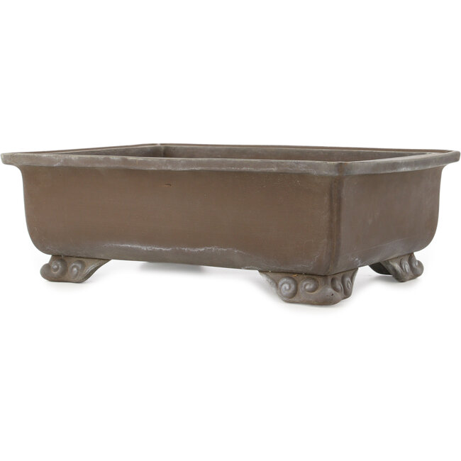 Rectangular unglazed bonsai pot - 410 x 308 x 130 mm
