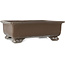 Rectangular unglazed bonsai pot - 410 x 308 x 130 mm
