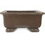 Rectangular unglazed bonsai pot - 410 x 308 x 130 mm