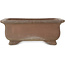 Rectangular unglazed bonsai pot by Keizan - 405 x 312 x 150 mm