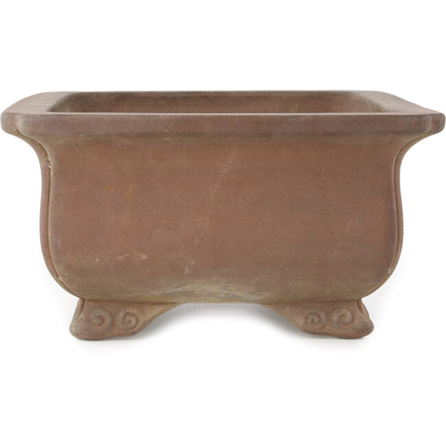 Vaso bonsai rettangolare non smaltato di Keizan - 405 x 312 x 150 mm