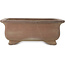 Rectangular unglazed bonsai pot by Keizan - 405 x 312 x 150 mm