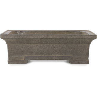  Yamaaki Maceta para bonsái rectangular sin esmaltar de 312 mm de Yamaaki, Tokoname, Japón