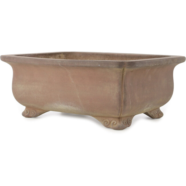 Pot à bonsaï rectangulaire non émaillé de Keizan - 405 x 312 x 150 mm
