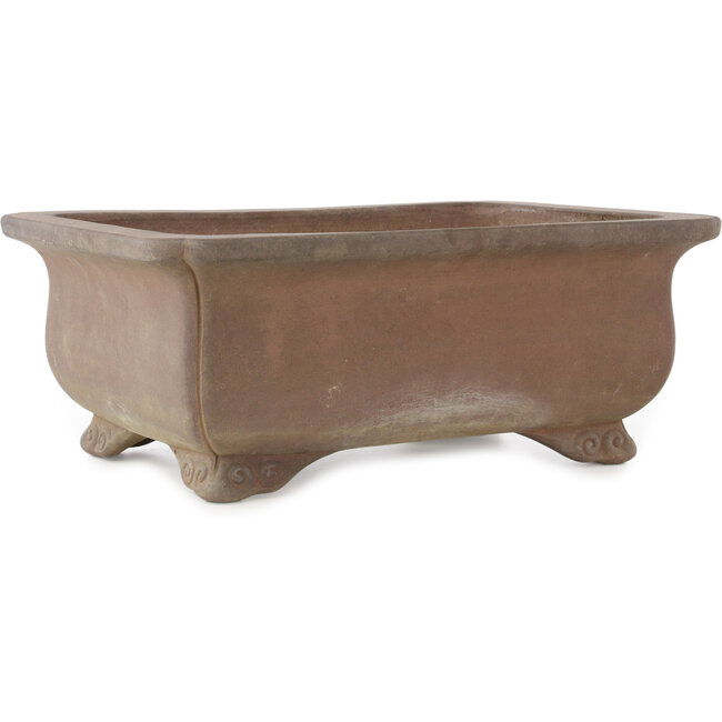 Vaso bonsai rettangolare non smaltato di Keizan - 405 x 312 x 150 mm