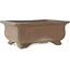 Maceta rectangular sin esmaltar para bonsái de Keizan - 405 x 312 x 150 mm