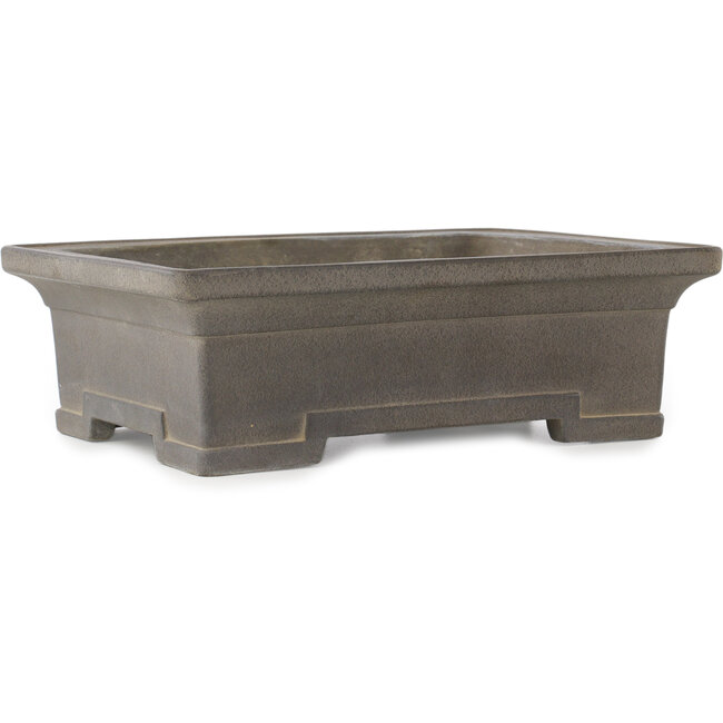 Maceta rectangular sin esmaltar para bonsái de Yamaaki - 312 x 227 x 98 mm