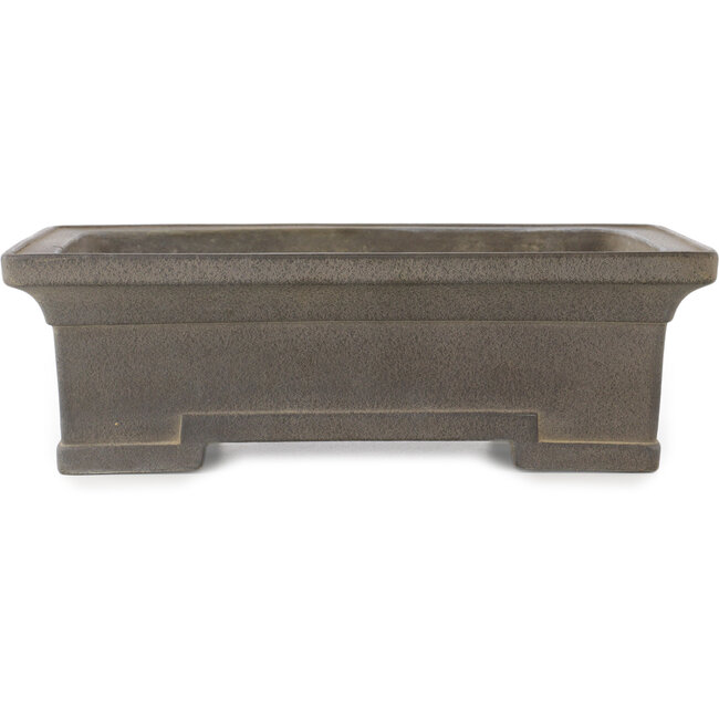Rectangular unglazed bonsai pot by Yamaaki - 312 x 227 x 98 mm