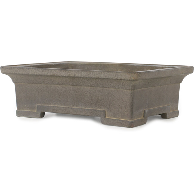 Rectangular unglazed bonsai pot by Yamaaki - 312 x 227 x 98 mm