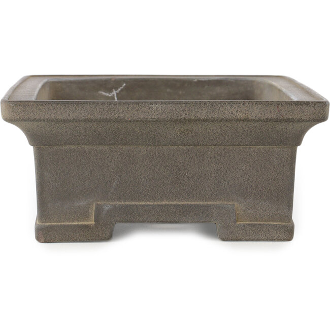 Rectangular unglazed bonsai pot by Yamaaki - 312 x 227 x 98 mm